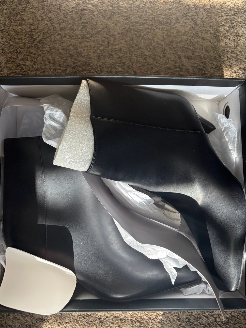 INC International Concepts Black Ankle Boots with Pointed Toe NEW
